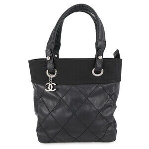 CHANEL Black Logo Tote Bag